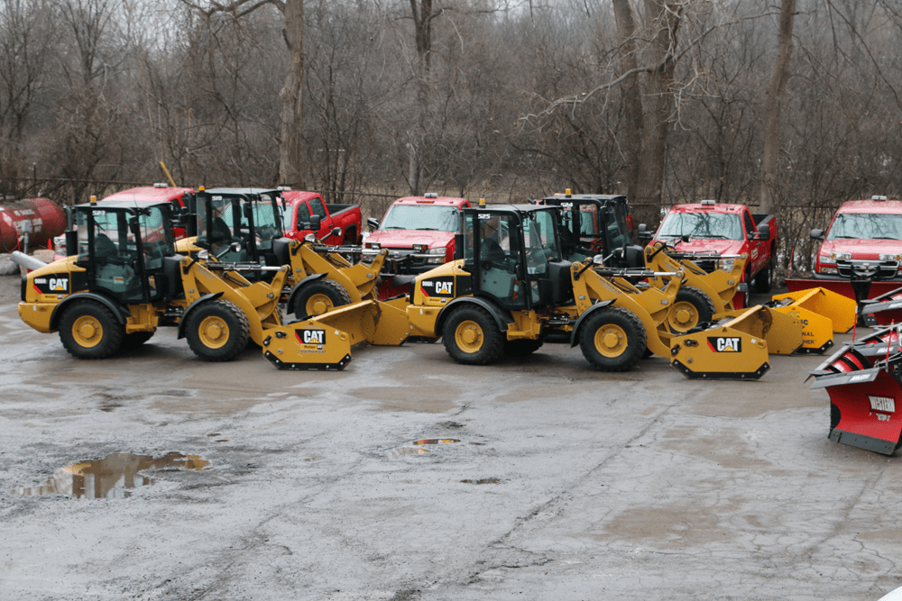 Photo of forklifts used by Timberland Landscaping